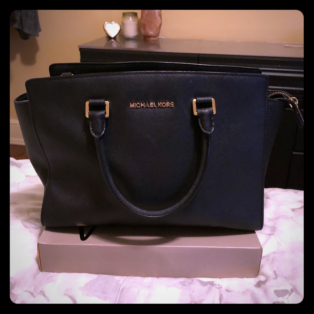 Michael Kors Selma large leather satchel